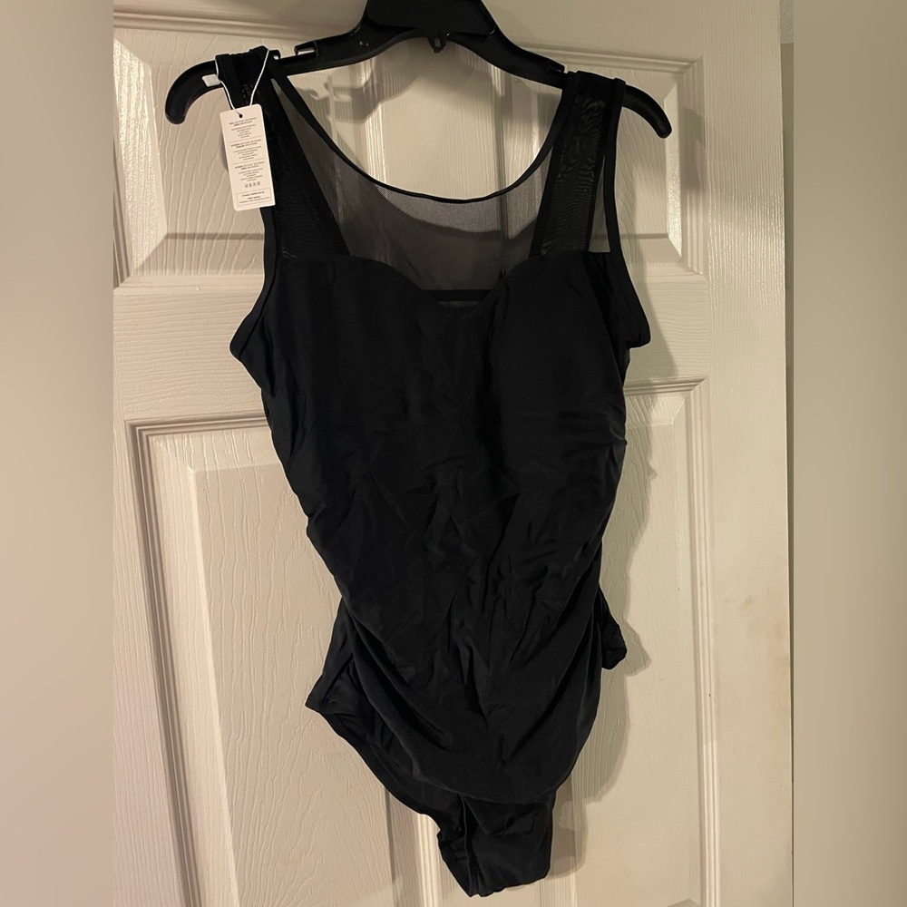 Summer Mae Black One-Piece Swimsuit NWT xl